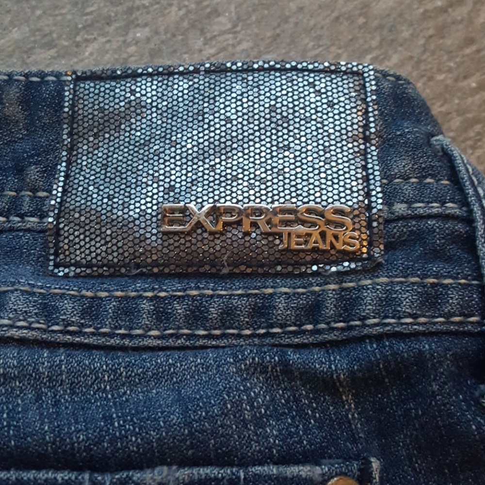 Distressed Express Jeans with Glitter - Picture 8 of 8